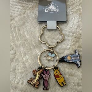 Disney Winnie the Pooh Enamel Character Keychain - Yellow, Pink, Blue, Brown